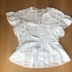 Sea white eyelet blouse